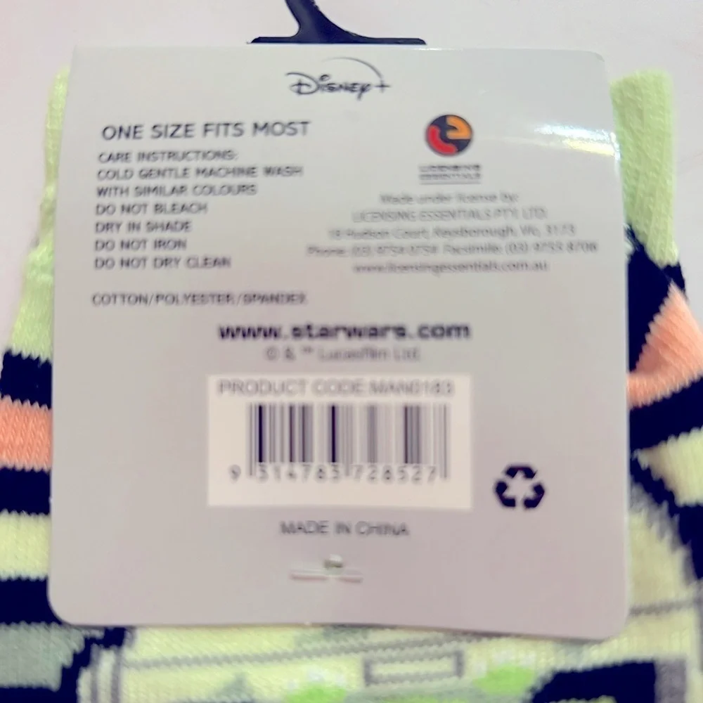 Star Wars Baby Yoda Socks! One size fits all! BRAND NEW